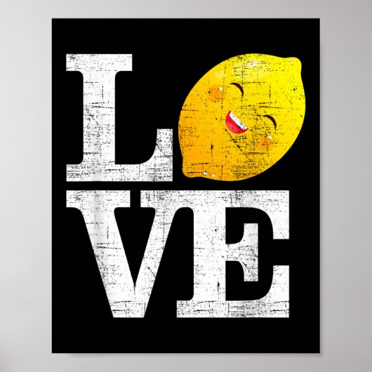 Liebe Happy Lemon Fresh Summer Lemons Lemonade Poster (Vorne)