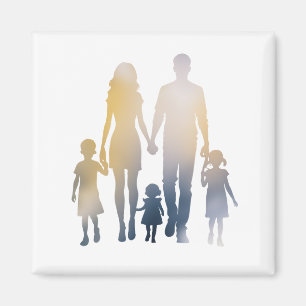 Liebe Happy Life Illustration Silhouette Kunst Magnet
