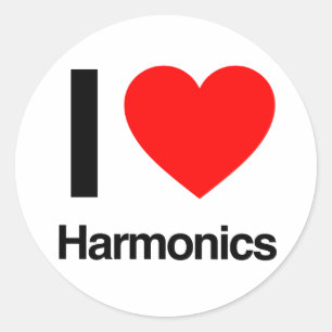 Liebe Harmonics Runder Aufkleber