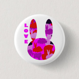 Liebe-Häschen-Abzeichen Button
