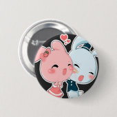 Liebe-Häschen Button (Vorne & Hinten)