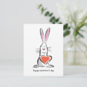 Liebe-HäschenValentine Feiertagspostkarte (Stehend Vorderseite)