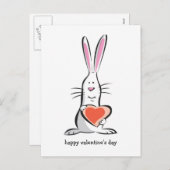Liebe-HäschenValentine Feiertagspostkarte (Vorne/Hinten)