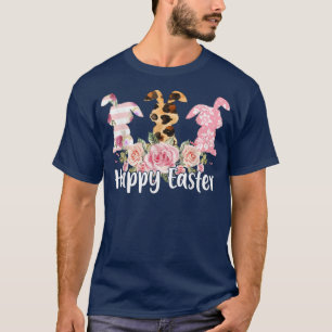 Liebe Hasen Leopardenhaut die Blume pink T-Shirt
