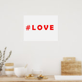 Liebe-Hashtag Poster (Küche)