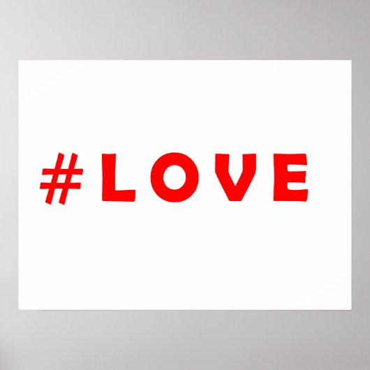 Liebe-Hashtag Poster (Vorne)