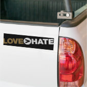 LIEBE > HASS Autoaufkleber (Auf Lkw)