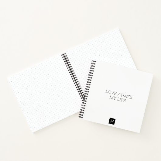 Liebe/Hass mein Leben Notizblock (Innenseite)