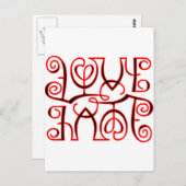 Liebe hassen optische Illusion Postkarte (Vorne/Hinten)