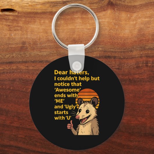 Liebe Hasser Phantastisch endet mit mir hässlich m Schlüsselanhänger (Vorderseite)