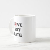 LIEBE HASST NICHT KAFFEETASSE (Vorderseite Links)