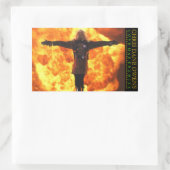 Liebe hat Feinde - FLAME-Aufkleber Rechteckiger Aufkleber (Tasche)