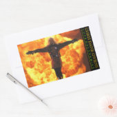 Liebe hat Feinde - FLAME-Aufkleber Rechteckiger Aufkleber (Umschlag)