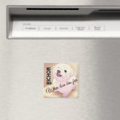Liebe hat Fell Bichon Magnet (In Situ (Geschirrspüler))