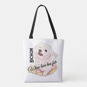 Liebe hat Fell Bichon Tasche