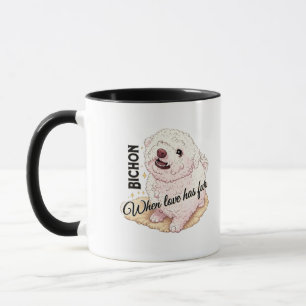 Liebe hat Fell Bichon Tasse
