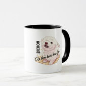 Liebe hat Fell Bichon Tasse (VorderseiteRechts)