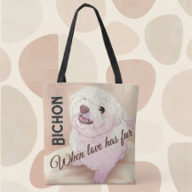 Liebe hat Fell Bichon Tote