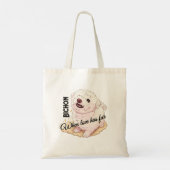 Liebe hat Fell Bichon Tragetasche (Rückseite)