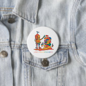 Liebe hat kein Geschlecht - Rainbow-Holzroboter Button (Beispiel)