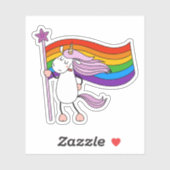 Liebe hat keine Grenzen Einhorn Aufkleber (Blatt)