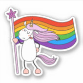Liebe hat keine Grenzen Einhorn Aufkleber (Vorderseite)