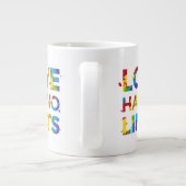 Liebe hat keine Grenzen Jumbo-Tasse (Rückseite)