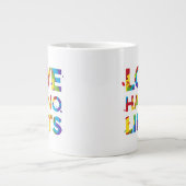 Liebe hat keine Grenzen Jumbo-Tasse (Vorderseite)