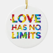 Liebe hat keine Grenzen Keramik Ornament (Vorne)