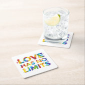 Liebe hat keine Grenzen Rechteckiger Pappuntersetzer (Vor Ort)