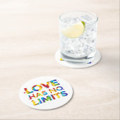 Liebe hat keine Grenzen Runder Pappuntersetzer (Vor Ort)