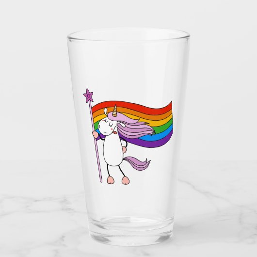 Liebe hat keine Grenzwerte für Unicorn Glas (Vorderseite)