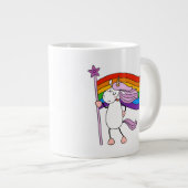 Liebe hat keine Grenzwerte für Unicorn Jumbo-Tasse (Vorderseite Rechts)