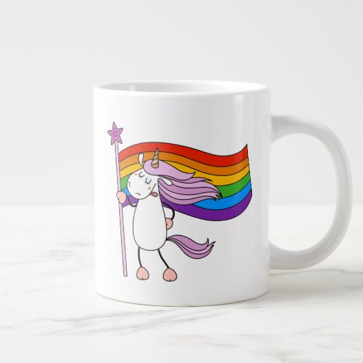 Liebe hat keine Grenzwerte für Unicorn Jumbo-Tasse (Rechts)