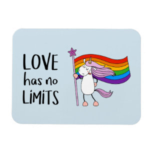 Liebe hat keine Grenzwerte für Unicorn Magnet