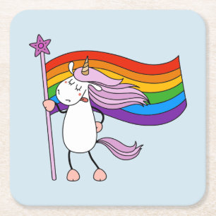 Liebe hat keine Grenzwerte für Unicorn Rechteckiger Pappuntersetzer