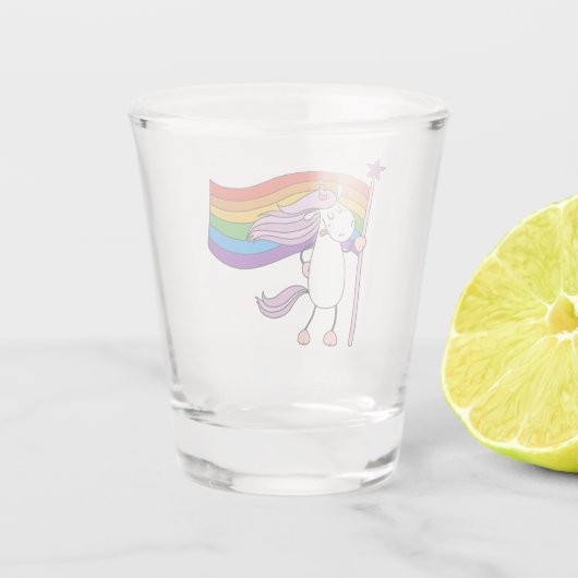 Liebe hat keine Grenzwerte für Unicorn Schnapsglas (Rückseite)