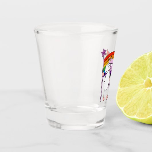 Liebe hat keine Grenzwerte für Unicorn Schnapsglas (Links)