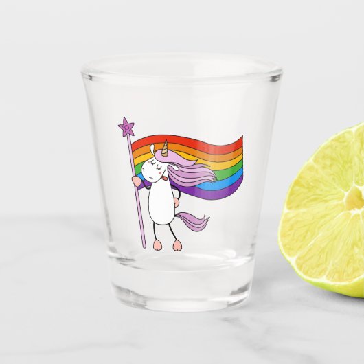 Liebe hat keine Grenzwerte für Unicorn Schnapsglas (Vorderseite)