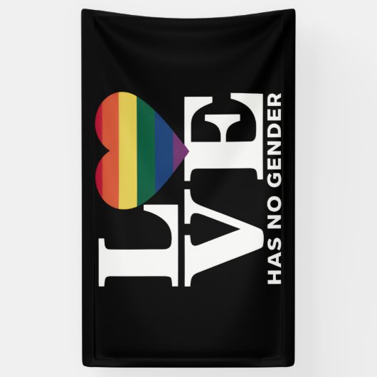 Liebe hat keinen LGBTQ-Rainbow-Pride-Monat Banner (Vertikal)