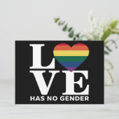 Liebe hat keinen LGBTQ-Rainbow-Pride-Monat Einladung (Stehend Vorderseite)