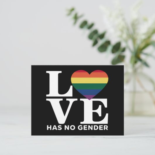 Liebe hat keinen LGBTQ-Rainbow-Pride-Monat Postkarte (Stehend Vorderseite)