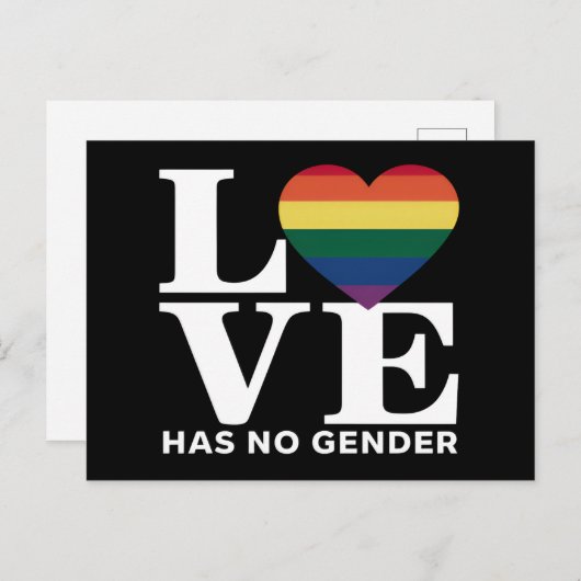 Liebe hat keinen LGBTQ-Rainbow-Pride-Monat Postkarte (Vorne/Hinten)