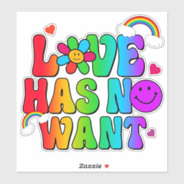 Liebe hat keinen Regenbogen Gewollt Aufkleber