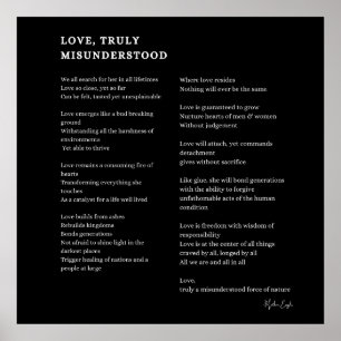 Liebe hat Liebe Poster wirklich missverstanden