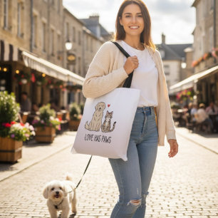 Liebe hat Pfoten Süße minimalistische Hund- und Tasche