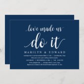 Liebe hat uns dazu gebracht, Hochzeitsfeier der Mo Einladung (Vorne/Hinten)