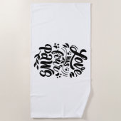 Liebe hat vier Paws Dog Lover Idee Strandtuch (Vorderseite)