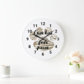Liebe hat vier Paws Niedlich Paw Print Große Wanduhr (Zuhause)