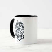 Liebe hat vier Pfoten Tasse (Vorderseite Links)
